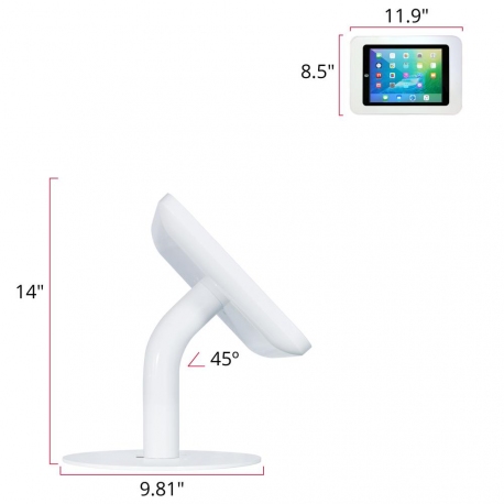 Support Comptoir Compatible iPad 10.2 -The Joy Factory - Blanc - KAA112W