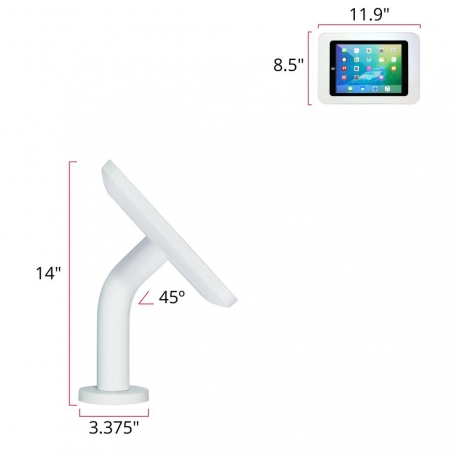 Support mural ou de table pour tablette iPad Pro 12.9´´ Génération 3 Blanc