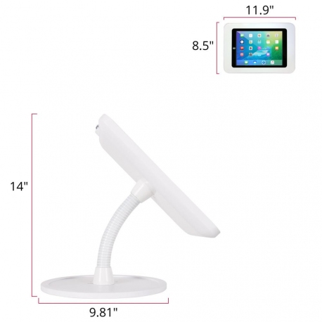 Elevate II Flex Countertop Kiosk for iPad 10.2 7th Gen (White)