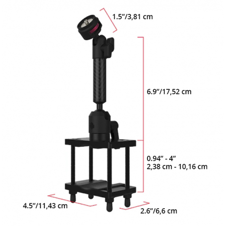 Support Chariot Elévateur fixation sur poteau (largeur max 7.6cm)