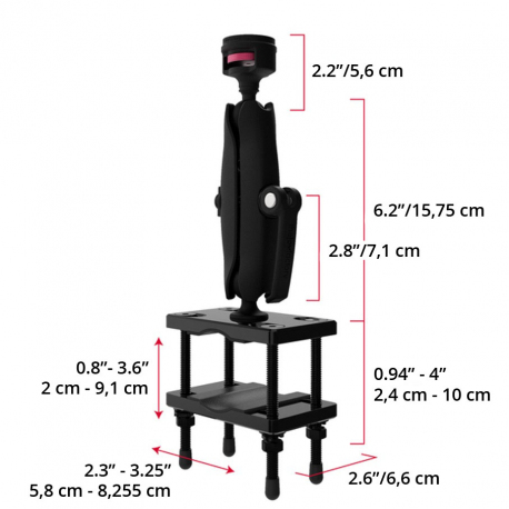 MagConnect Forklift | Pole Single Arm Mount Only up to 3" Wide