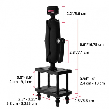 MagConnect HD Single Arm Forklift | Pole (up to 3" wide) Mount (26mm)