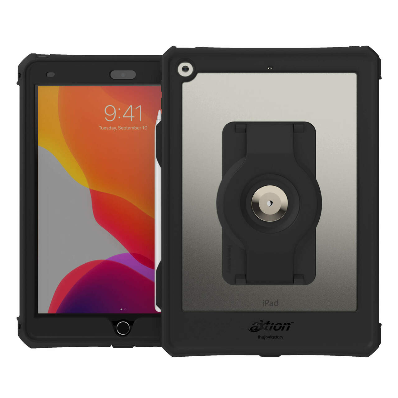 Coque tablette tactile 2D iPad Air rigide noire avec feuille aluminium