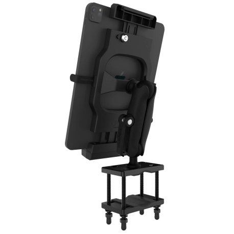 aXtion LockDown Support universel avec chariot élévateur HD à un bras | Support sur poteau (38 mm) pour tablettes de 9,4 pouces 