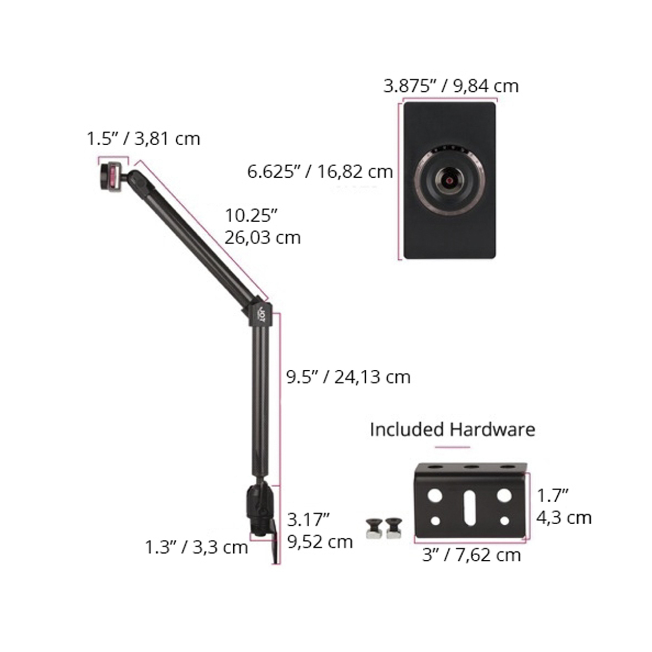 MagConnect Universal Tablet Module Wheelchair Rail Mount