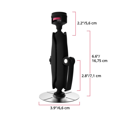 The Joy Factory - Universal VESA 100 MagConnect Tablet Module - Adhesive Mount with Single Arm MagConnect HD Universal Mount