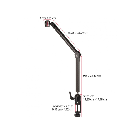 The Joy Factory - Universal VESA 100 MagConnect Tablet Module - Wheelchair Mount Tablet Stand with 2 Long Arms