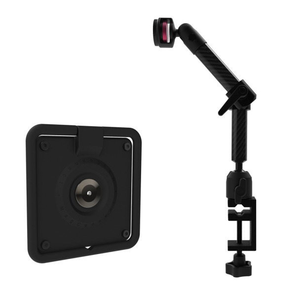 The Joy Factory - Module tablette universel VESA 100 MagConnect - Support double bras courts fixation étau MagConnect