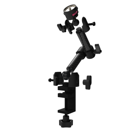 The Joy Factory - Module tablette universel VESA 100 MagConnect - Support double bras courts fixation étau MagConnect