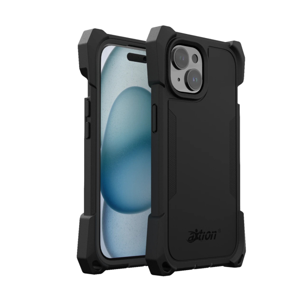 Coque résistante et antidérapante pour iPhone 15, légère, antichoc de qualité militaire, avec protection d'écran en verre 9H