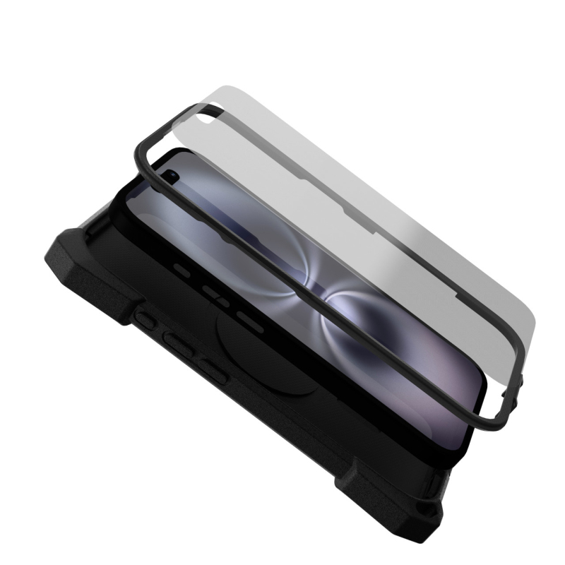 Coque de protection renforcée avec protection d’écran en verre trempé, idéale pour les professionnels mobiles dans presque tous